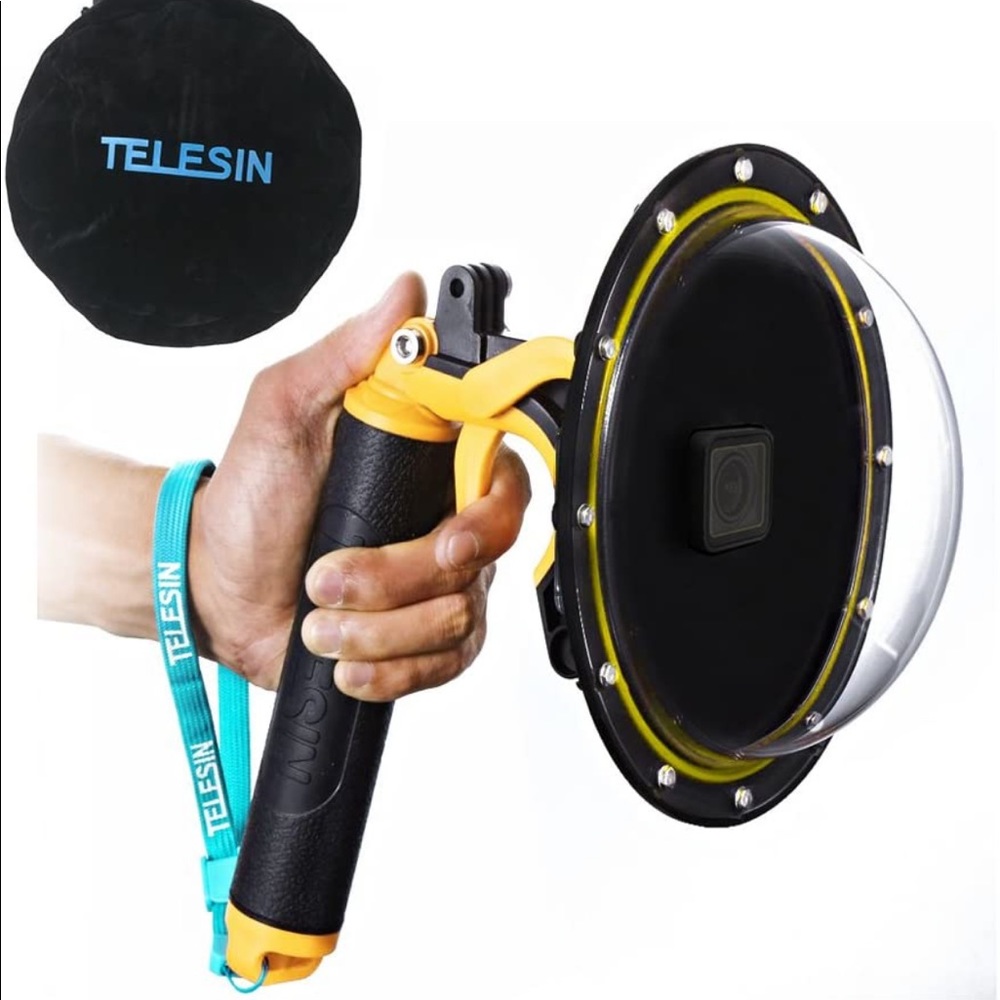 TELESIN 6''Dome Port Camera Lens Transparent Cover for GoPro Hero 7 Black